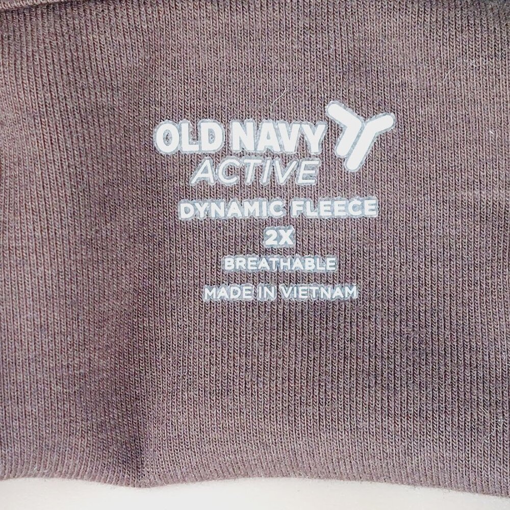 Old Navy Women's Brown Dynamic Fleece Half-Zip Pullover Sweatshirt Size 2X - Picture 9 of 12